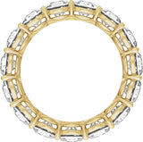14K Gold Round Lab-Grown Diamond Low Profile Eternity Band - 4.3mm Stones - Yellow Gold - view 2