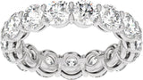 14K Gold Round Lab-Grown Diamond Low Profile Eternity Band - 4.3mm Stones - White Gold - view 3