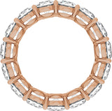 14K Gold Round Natural Diamond Low Profile Eternity Band - 4.3mm Stones - Rose Gold - view 2