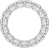 14K Gold Round Lab-Grown Diamond Low Profile Eternity Band - 4.3mm Stones - White Gold - view 2