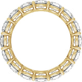 14K Gold Round Lab-Grown Diamond Low Profile Eternity Band - 4.3mm Stones - Yellow Gold - view 2