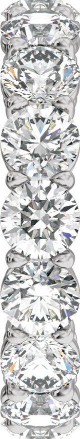 14K Gold Round Lab-Grown Diamond Low Profile Eternity Band - 4.3mm Stones - White Gold - view 4