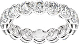 Platinum Round Lab-Grown Diamond Low Profile Eternity Band - 4.3mm Stones - view 2