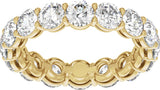 14K Gold Round Lab-Grown Diamond Low Profile Eternity Band - 4.3mm Stones - Yellow Gold - view 3
