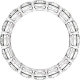 Platinum Round Natural Diamond Low Profile Eternity Band - 4.3mm Stones - view 2