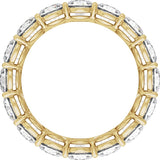 14K Gold Round Natural Diamond Low Profile Eternity Band - 4.3mm Stones - Yellow Gold - view 2
