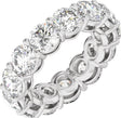 Platinum Round Natural Diamond Low Profile Eternity Band - 5mm Stones