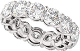 14K Gold Round Lab-Grown Diamond Low Profile Eternity Band - 5mm Stones - White Gold - view 5