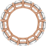 14K Gold Round Lab-Grown Diamond Low Profile Eternity Band - 5mm Stones - Rose Gold - view 2
