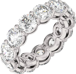 Platinum Round Lab-Grown Diamond Low Profile Eternity Band - 5.8mm Stones