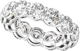 Platinum Round Natural Diamond Low Profile Eternity Band - 5.8mm Stones - view 5