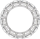 Platinum Round Natural Diamond Low Profile Eternity Band - 5.8mm Stones - view 2