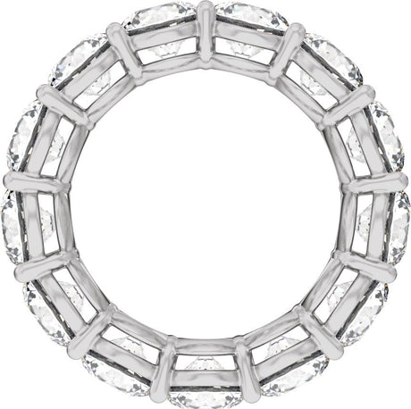 Platinum Round Lab-Grown Diamond Low Profile Eternity Band - 5.8mm Stones - view 2