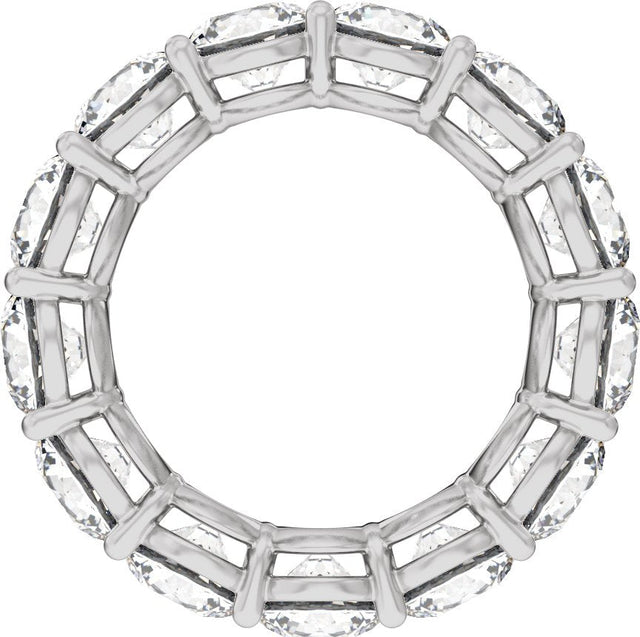 Platinum Round Lab-Grown Diamond Low Profile Eternity Band - 5.8mm Stones - view 2