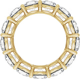 14K Gold Round Lab-Grown Diamond Low Profile Eternity Band - 5mm Stones - Yellow Gold - view 2