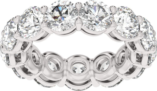 Platinum Round Lab-Grown Diamond Low Profile Eternity Band - 5.8mm Stones - view 3