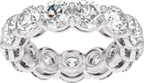 14K Gold Round Natural Diamond Low Profile Eternity Band - 5.8mm Stones - White Gold - view 3