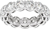 Platinum Round Lab-Grown Diamond Low Profile Eternity Band - 5mm Stones - view 3