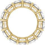 14K Gold Round Lab-Grown Diamond Low Profile Eternity Band - 5.8mm Stones - Yellow Gold - view 2