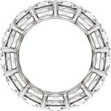 14K Gold Round Lab-Grown Diamond Low Profile Eternity Band - 5mm Stones - White Gold - view 2