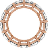 14K Gold Round Lab-Grown Diamond Low Profile Eternity Band - 5mm Stones - Rose Gold - view 2