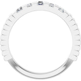 Platinum Straight Baguette Natural Diamond Anniversary Band - 1/4 CTW - view 2