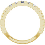 14K Gold Straight Baguette Natural Diamond Anniversary Band - 1/4 CTW - Yellow Gold - view 2