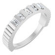 Platinum Straight Baguette Natural Diamond Anniversary Band - 1/4 CTW