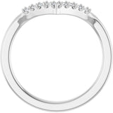 Platinum Round Lab-Grown Diamond Contour Band - 1/8-1/2 CTW - view 2