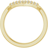 14K Gold Round Lab-Grown Diamond Contour Band - 1/8-1/2 CTW - Yellow Gold - view 2