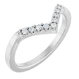 Platinum Round Lab-Grown Diamond Contour Band - 1/8-1/2 CTW