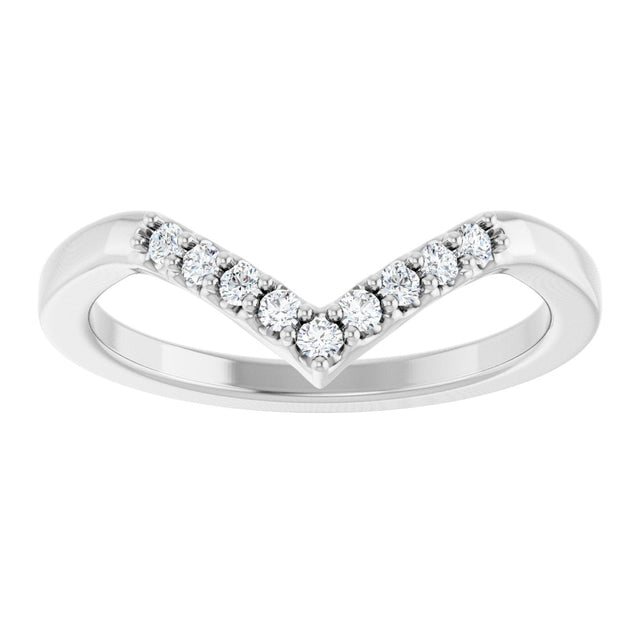Platinum Round Lab-Grown Diamond Contour Band - 1/8-1/2 CTW - view 3