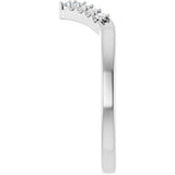14K Gold Round Lab-Grown Diamond Contour Band - 1/8-1/2 CTW - White Gold - view 4