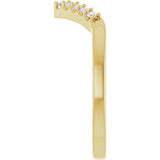 14K Gold Round Lab-Grown Diamond Contour Band - 1/8-1/2 CTW - Yellow Gold - view 4