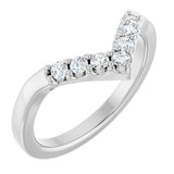 Platinum Round Lab-Grown Diamond Contour Band - 1/8-1/2 CTW