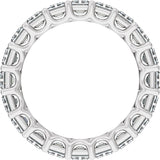 Platinum Emerald Natural Diamond Low Profile Eternity Band - 4.4x3.1mm Stones - view 2