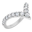 Platinum Round Natural Diamond Contour Band - 1/2-5/8 CTW