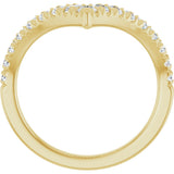 14K Gold Round Lab-Grown Diamond Contour Band - 1/2-5/8 CTW - Yellow Gold - view 2