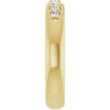 14K Gold Round Lab-Grown Diamond Accented Band - 1/3 CTW - Yellow Gold - view 4