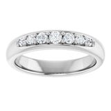 Platinum Round Lab-Grown Diamond Accented Band - 1/3 CTW - view 3