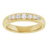 14K Gold Round Lab-Grown Diamond Accented Band - 1/3 CTW - Yellow Gold - view 3