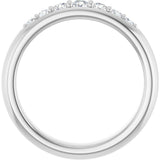Platinum Round Lab-Grown Diamond Accented Band - 1/3 CTW - view 2