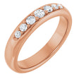 14K Gold Round Lab-Grown Diamond Accented Band - 1/3 CTW - Rose Gold