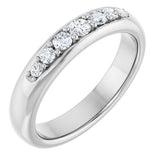 Platinum Round Natural Diamond Accented Band - 1/3 CTW