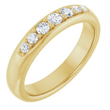 14K Gold Round Natural Diamond Accented Band - 1/3 CTW - Yellow Gold