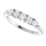 Platinum Round Lab-Grown Diamond Anniversary Band - 3/8-1 CTW - view 10