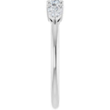 Platinum Round Lab-Grown Diamond Anniversary Band - 3/8-1 CTW - view 9