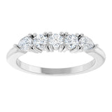Platinum Round Lab-Grown Diamond Anniversary Band - 3/8-1 CTW - view 8
