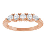 14K Gold Round Lab-Grown Diamond Anniversary Band - 3/8-1 CTW - Rose Gold - view 8