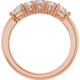 14K Gold Round Lab-Grown Diamond Anniversary Band - 3/8-1 CTW - Rose Gold - view 7